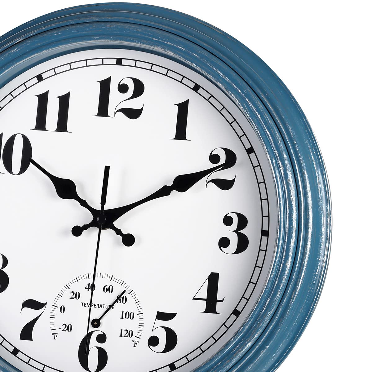 JENLYSTIME silent quartz wall clock close-up showing quiet operation.