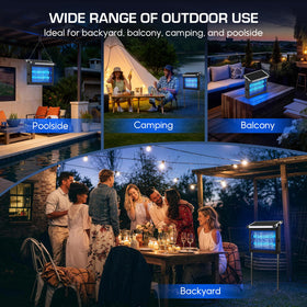 Jepwe Solar Bug Zapper covers up to 2100 sq ft for wider protection