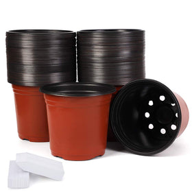 JERIA 100-pack 6-inch nursery pots for seed starting and transplanting.