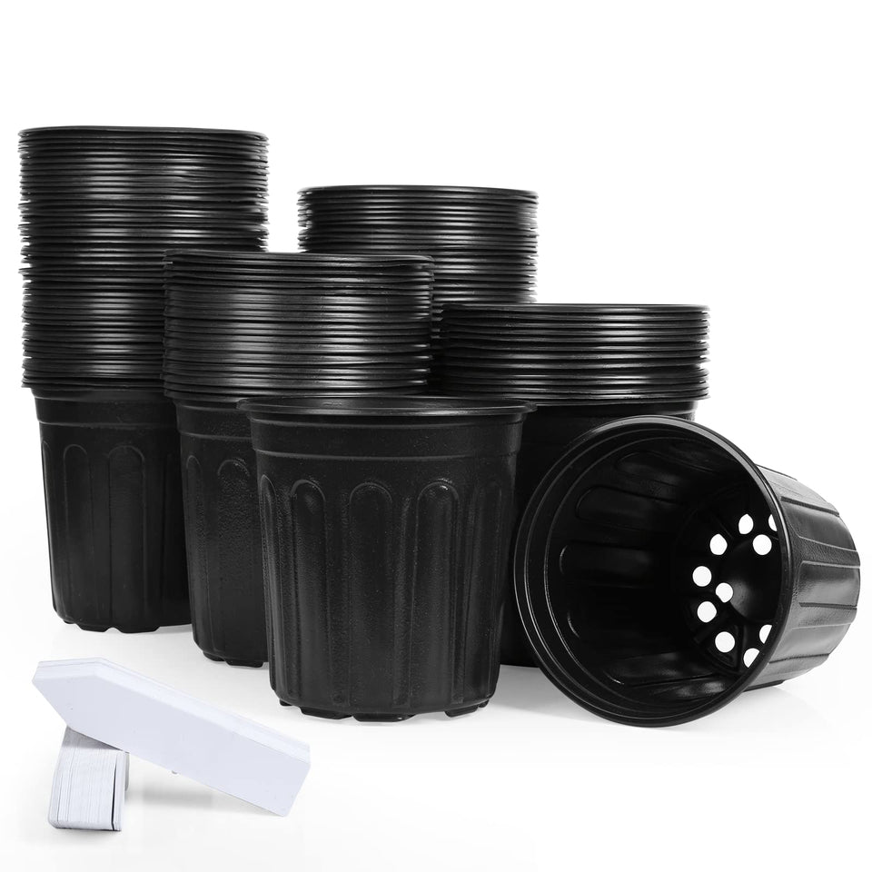 JERIA 1-gallon nursery pots set ideal for seed starting and transplanting.