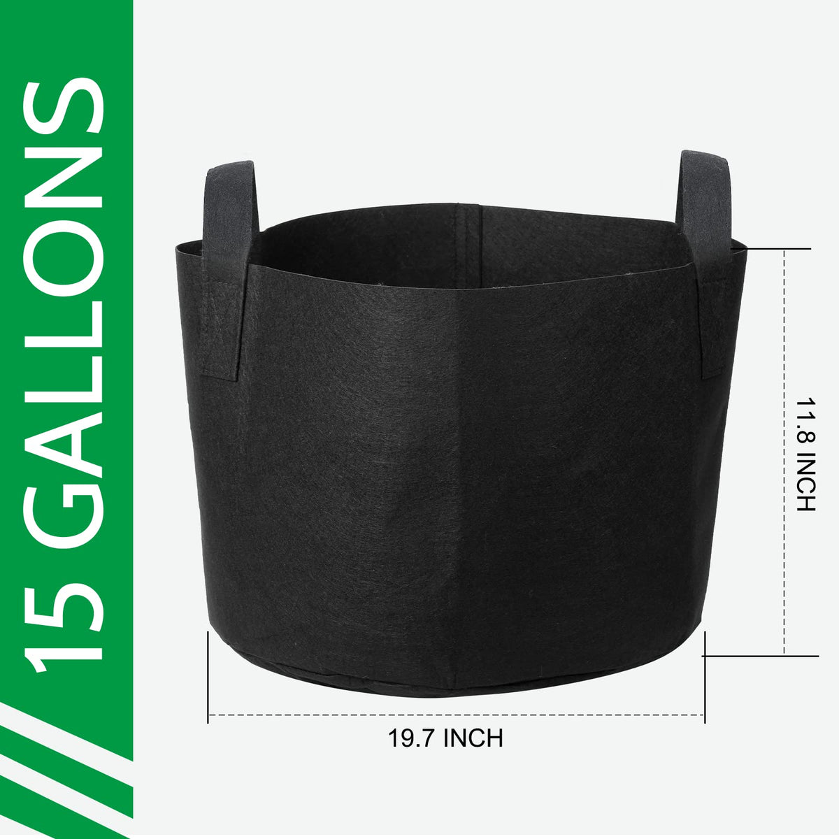 JERIA 300G thickened nonwoven garden pots showcase sturdy material.