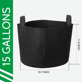 JERIA 300G thickened nonwoven garden pots showcase sturdy material.