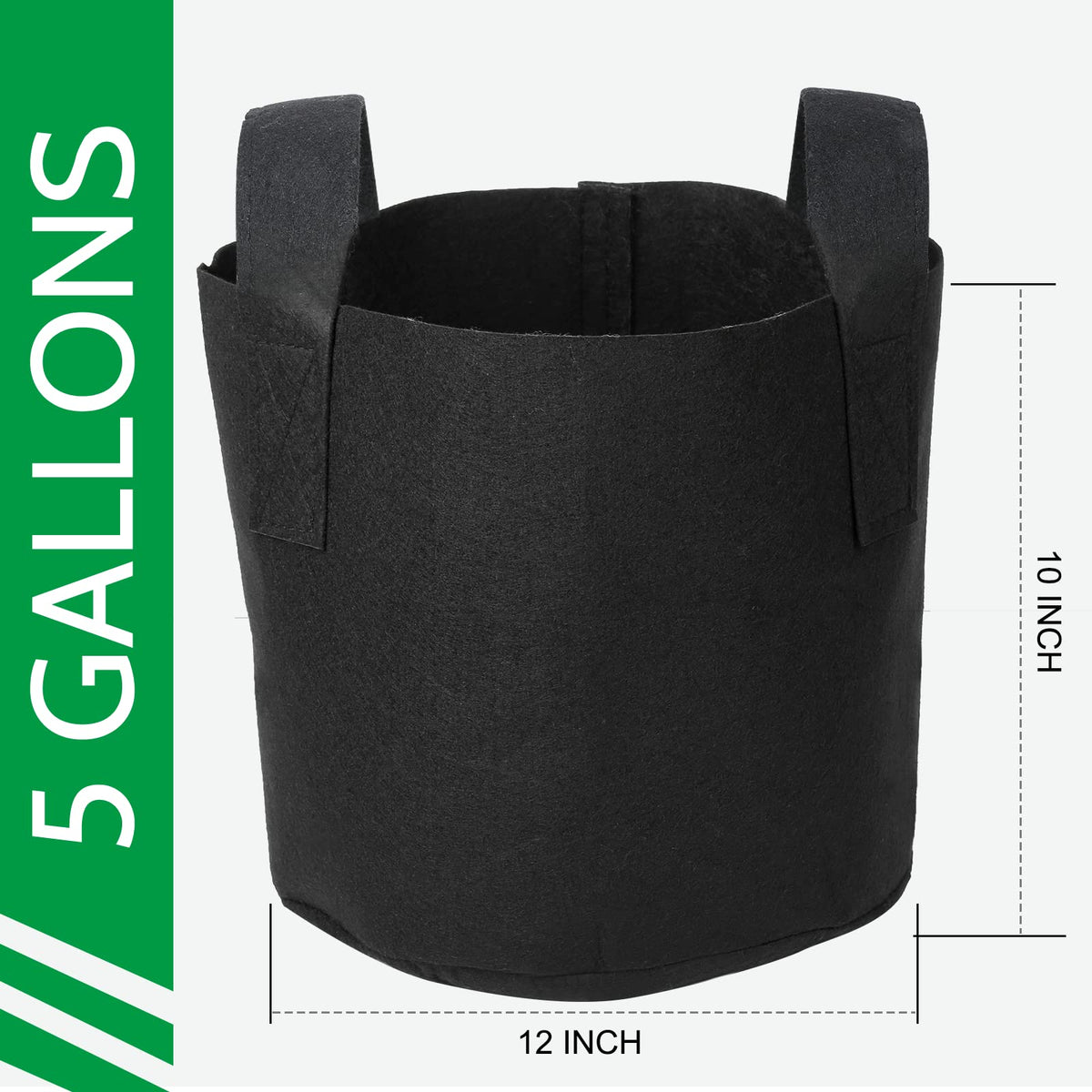 JERIA 300G thickened nonwoven grow bags promote breathability and healthy root development