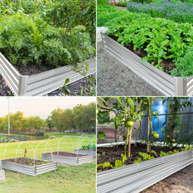 JERIA raised bed in yard demonstrates versatile, flexible planting options.