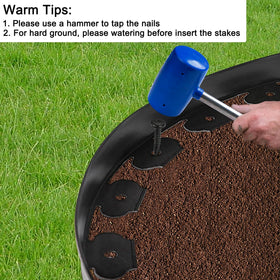 Sturdy spikes and durable material keep borders in place over time.