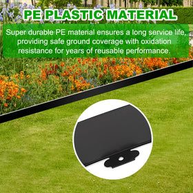 JERIA border helps define spaces and may deter weed growth.