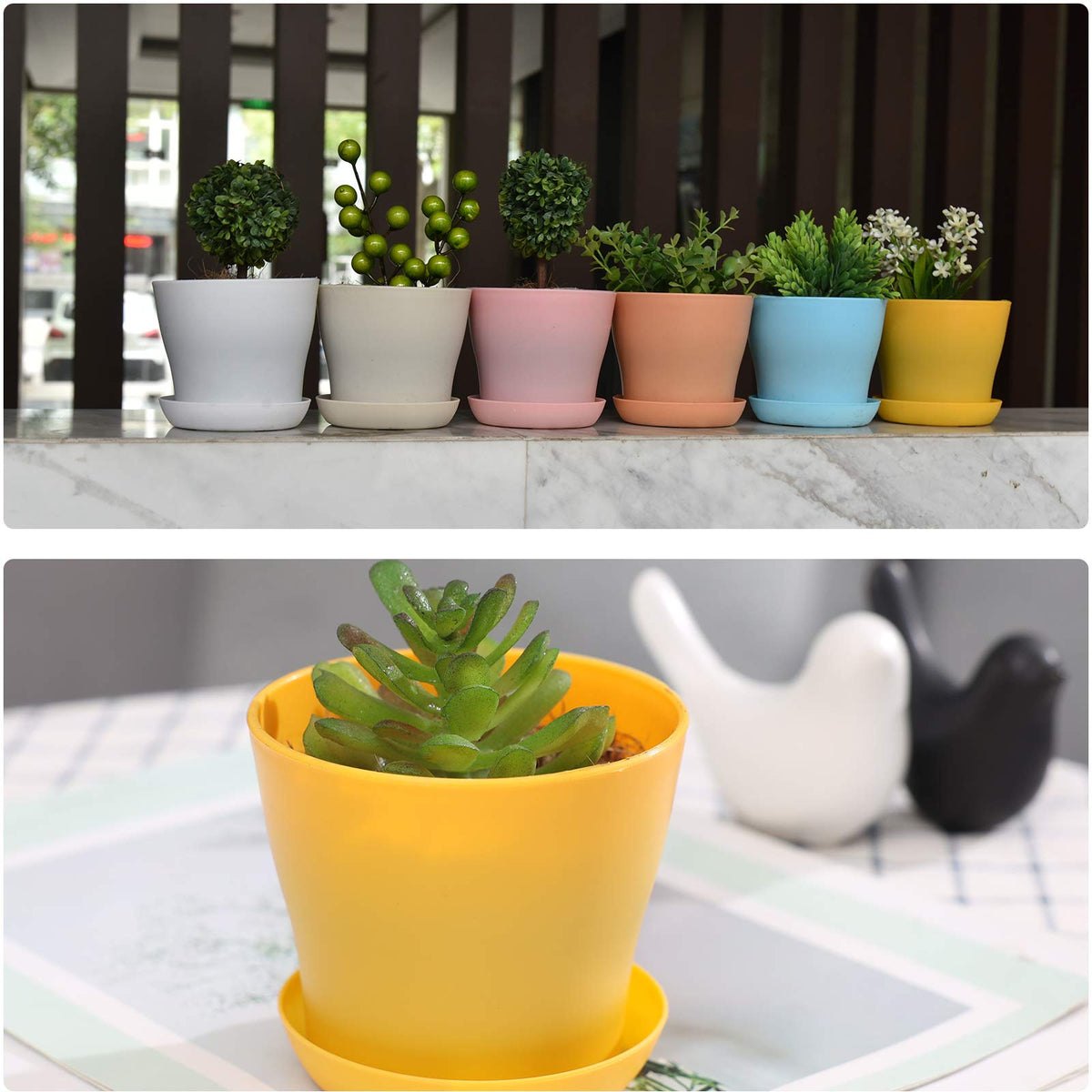 JERIA compact 4-inch pots for small plants and desktop green corners.