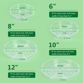 JERIA durable plastic saucer round 10inch guards pots from leaks.