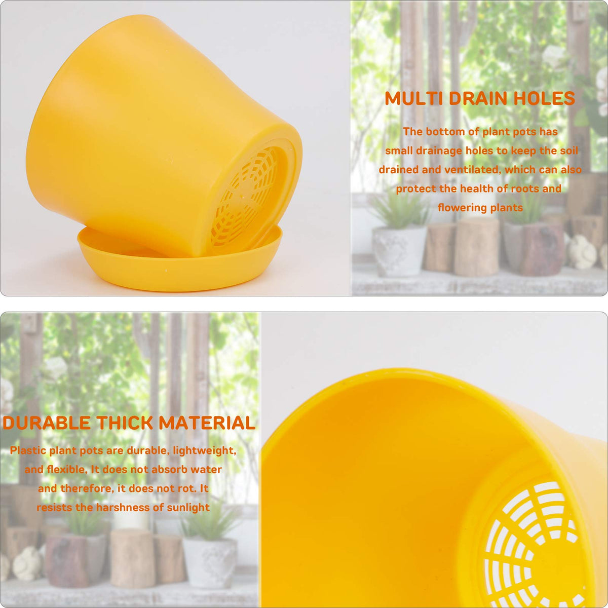 JERIA eight vibrant colors support decorative indoor or outdoor plant displays.