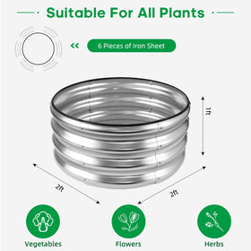 JERIA galvanized 2x2x1ft bed ready for long-term outdoor use.