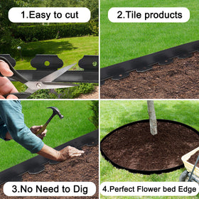 JERIA garden border in-use illustration for neat pathways and beds.