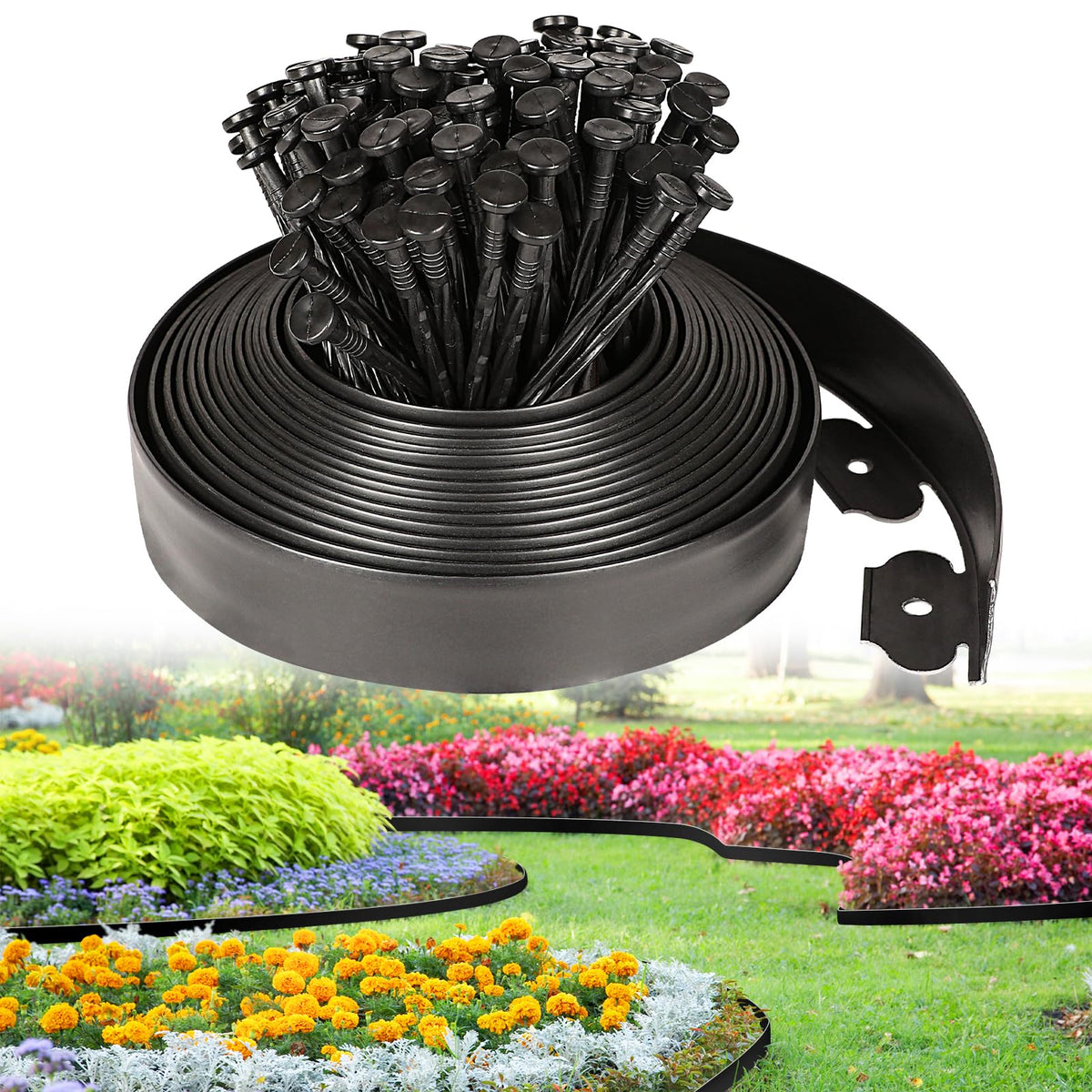 JERIA garden edging 33ft 2inch roll outlines neat borders for beds