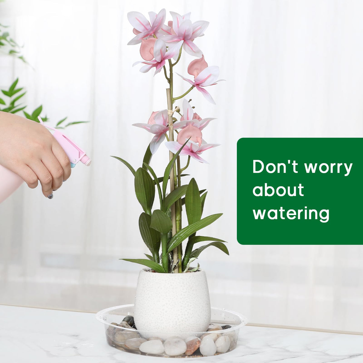 JERIA multipurpose plant saucer doubles as candy tray.