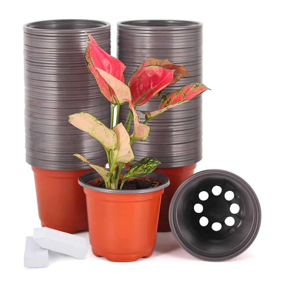 JERIA plant pots 4-inch bundle for seed starting and transplanting.