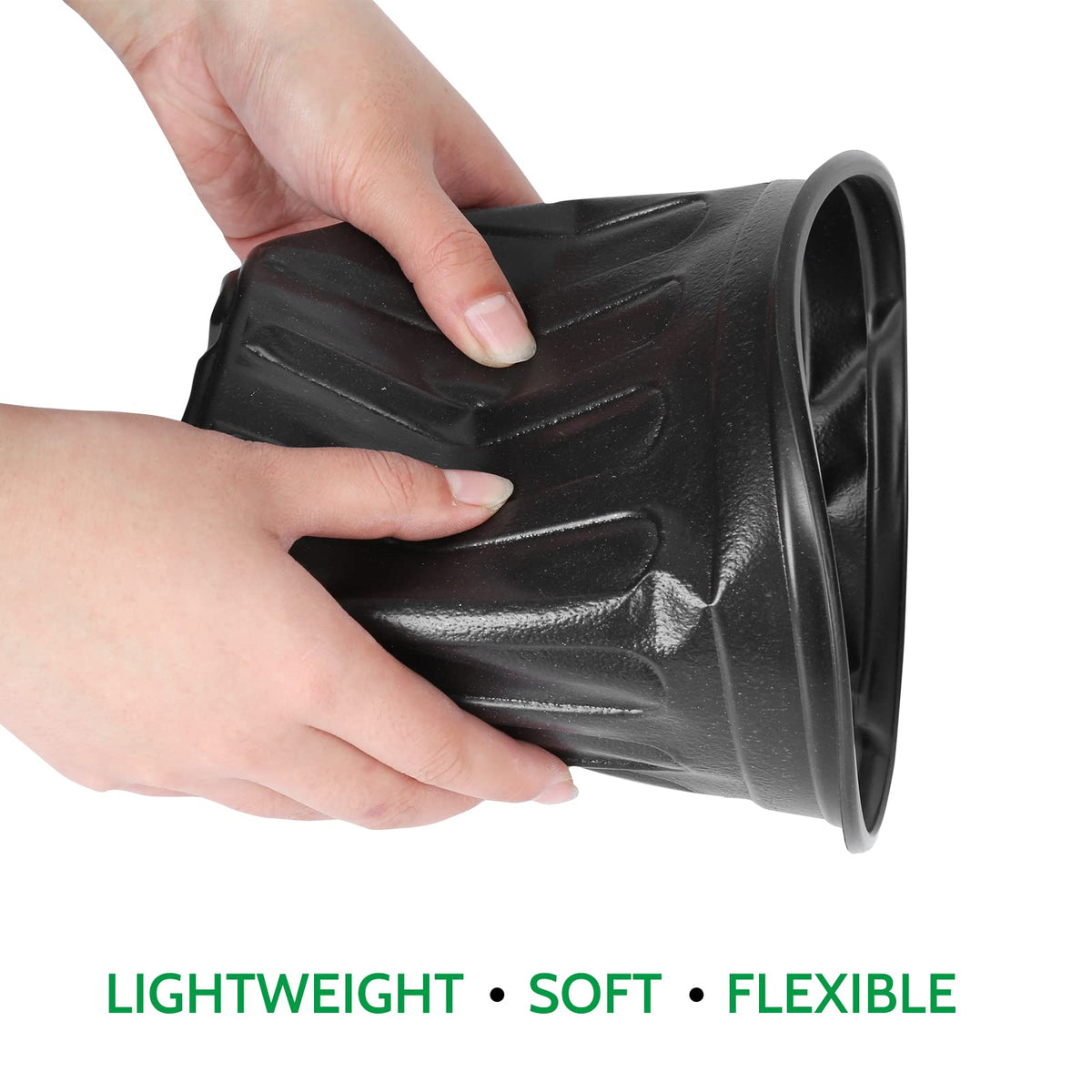 JERIA raised rim design eases handling and stacking.