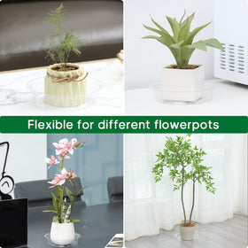 JERIA stackable plant saucer saves space when not in use.