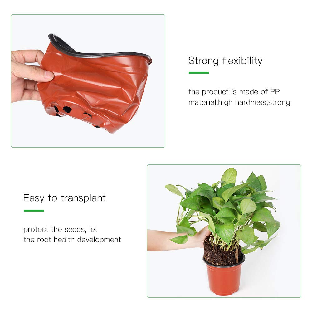 JERIA stackable pots with raised rims for easy handling.