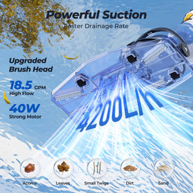 JESIMAIK 40W motor highlights powerful suction for deep-clean results.