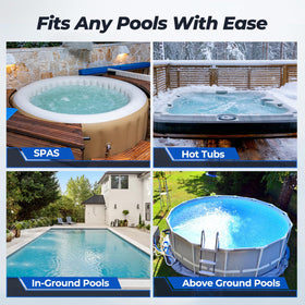 Complete JESIMAIK pool vacuum kit ready for immediate use.
