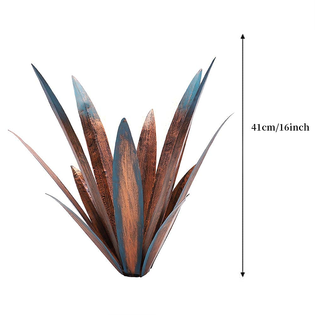 Jesokiibo Rustproof Agave lawn ornament withstands rain and shine for year-round appeal.