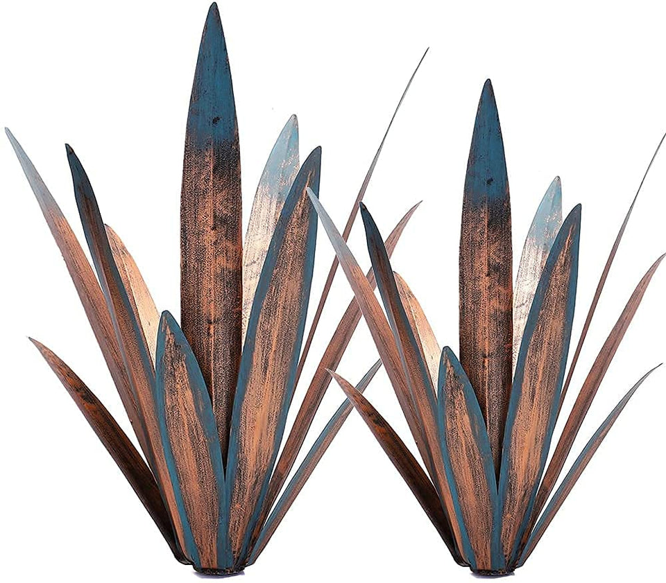 Jesokiibo Tequila Rustic Sculpture 2pcs for outdoor garden decor and durability.