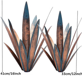 Jesokiibo Metal Agave Plant with DIY assembly fits indoor or outdoor spaces.