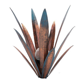 Jesokiibo Tequila sculpture distressed iron finish enhances rustic garden decor