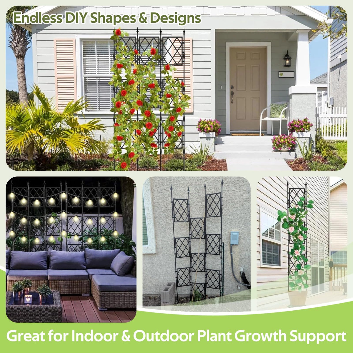 Trellis doubles as a privacy screen and plant support