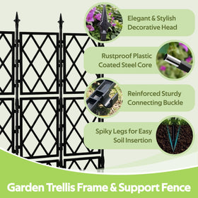 Jesosia Garden Trellis rustproof metal frame offers sturdy outdoor resilience