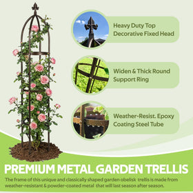 Jesosia obelisk trellis vertical tower designed for outdoor space efficiency.