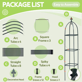 Jesosia easy-to-assemble trellis supports roses, beans, and cucumbers