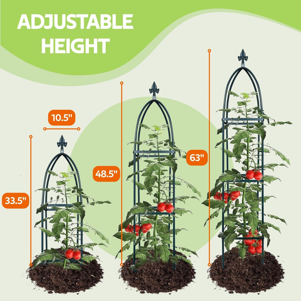 Jesosia rust-proof trellis resists weather, ideal for year-round climbing vines