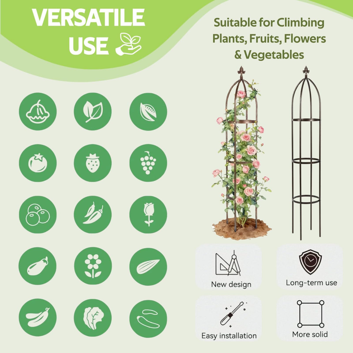 Jesosia space-saving trellis ideal for small gardens and patios.