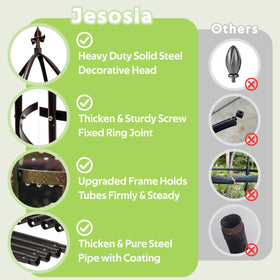 Jesosia trellis includes stainless steel hardware for reliable assembly.