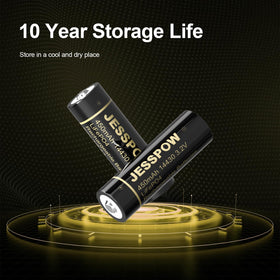 JESSPOW 14430 battery dimensions: 1.7 inches height, 0.55 inches diameter for proper fit