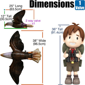 Jet Creations realistic bald eagle figure for photoshoots and events.