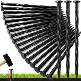 Jetec 150pcs spiral landscape spikes for pavers stabilize edges and prevent movement.