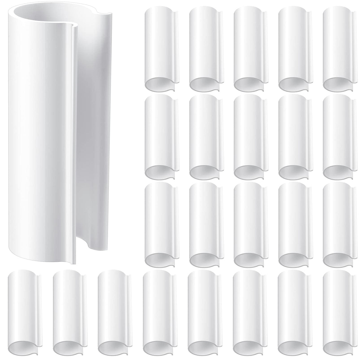 Jetec 32 Pcs PVC Pipe Clips, ready-to-use set for greenhouse and garden projects.