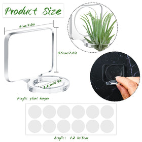 Jetec air plant hangers with mounting tape offer easy installation on glass surfaces.