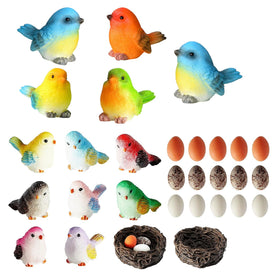 Jetec bird figurines garden set decor for brightening outdoor spaces