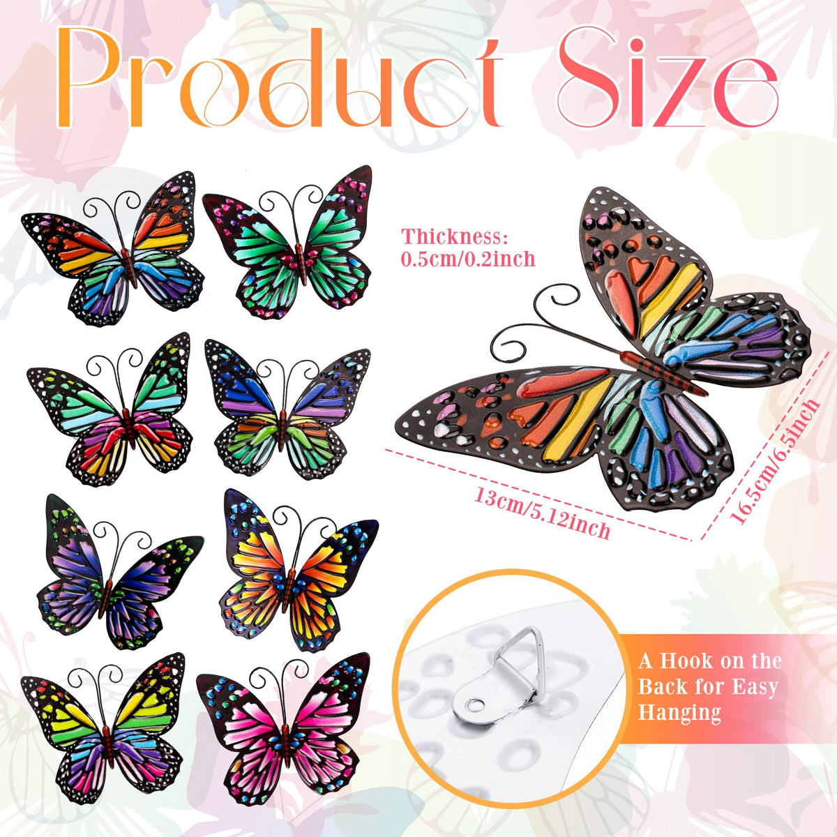 Jetec butterfly wall decor collection 2 showcases vivid colors for garden ambience