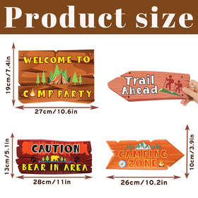 Jetec camping signs with fire motif add cozy campfire vibes for outdoor gatherings.