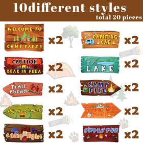 Jetec camping signs trail ahead design helps guests find the path easily.