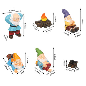Jetec gnomes sitting gnome shoes-off resin for cozy indoor decor.