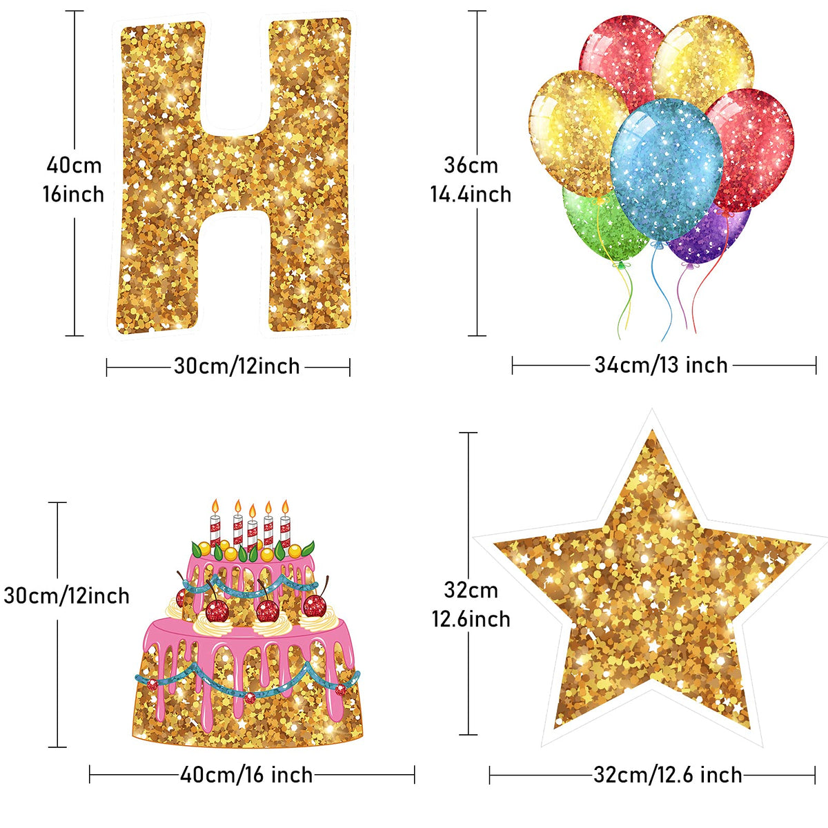 Jetec Balloon sign 14in adds festive flair to outdoor parties.