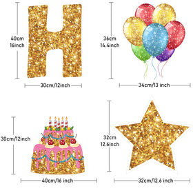 Jetec Balloon sign 14in adds festive flair to outdoor parties.