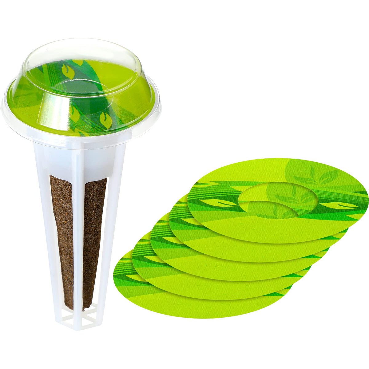 Jetec hydroponic plant labels with green base design for easy watching.