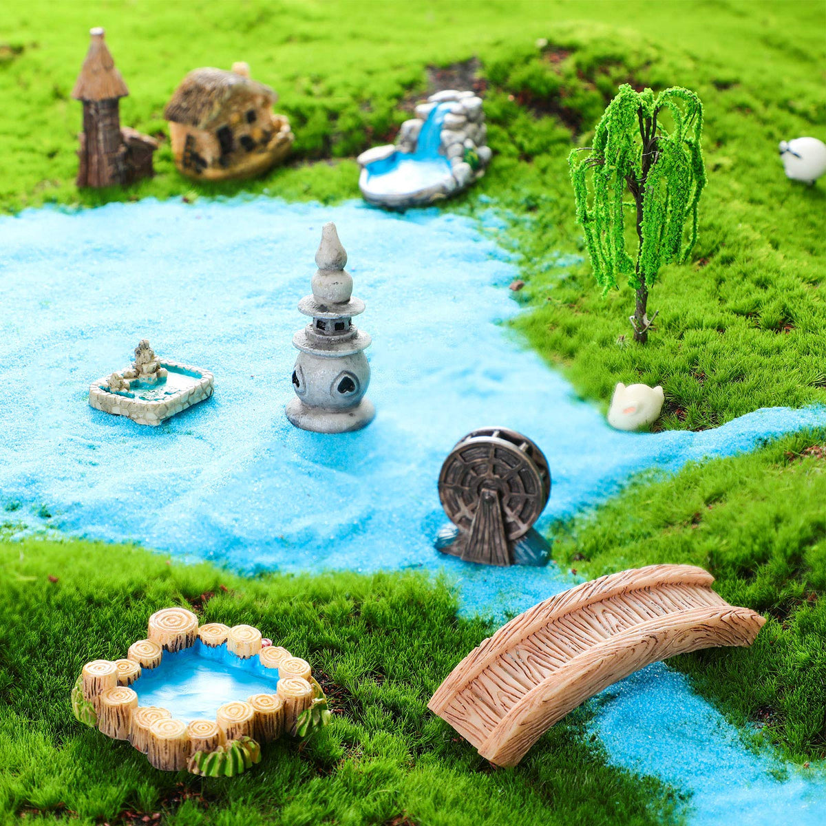Jetec mini fairy garden figurines set for DIY projects and decor