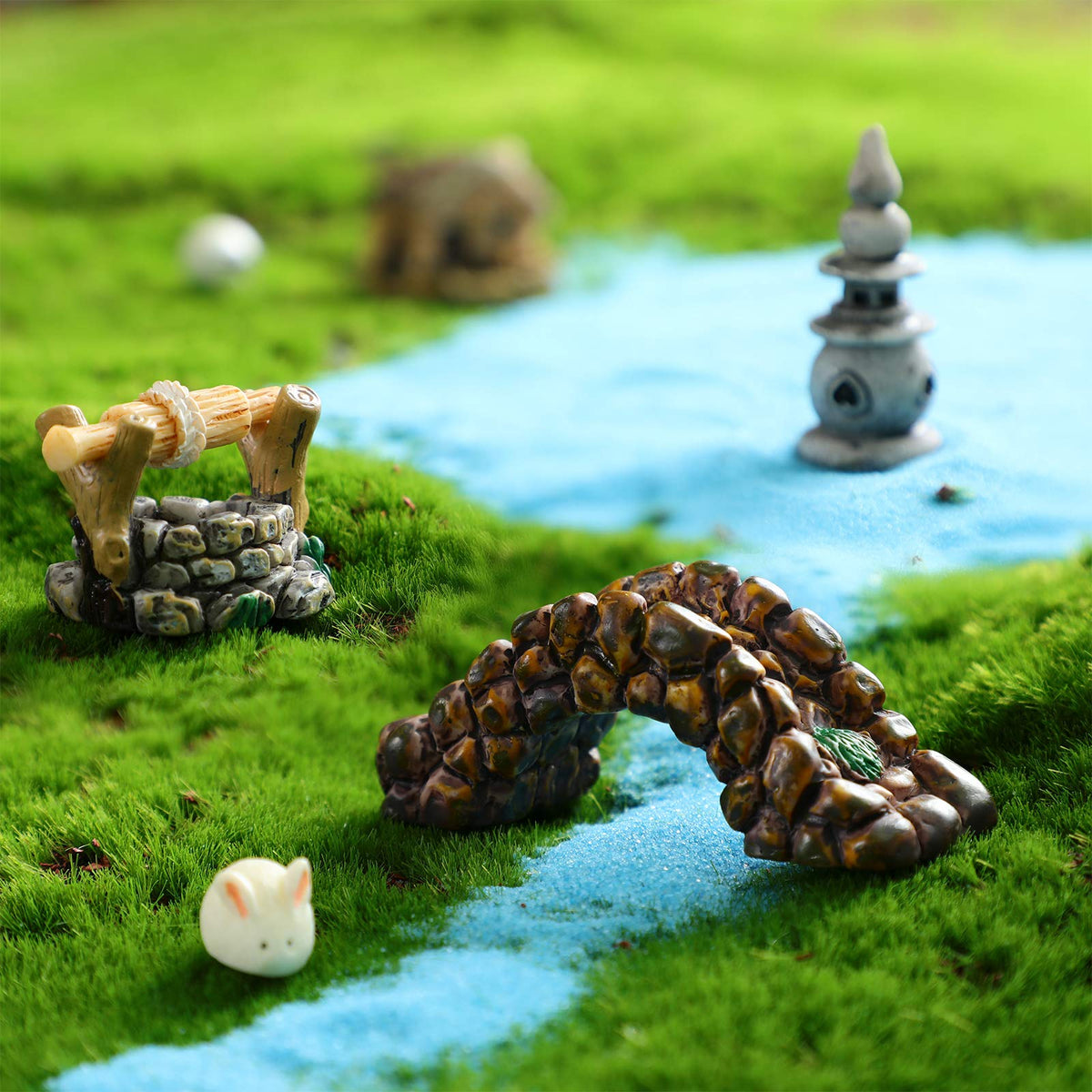 Jetec mini fairy garden waterwheel adds motion to displays