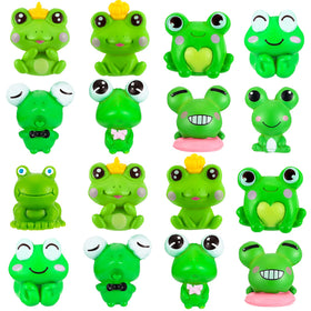 Jetec mini resin frog figurines pack for garden decor and DIY crafts.